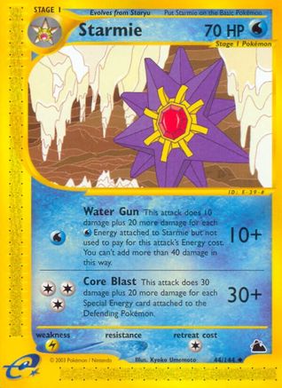 Starmie (44) 044 - Reverse Holofoil Skyridge - Uncommon