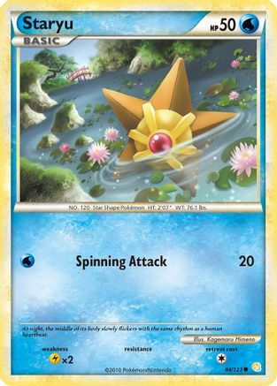 Staryu 084/123 - Reverse Holofoil HeartGold SoulSilver - Common