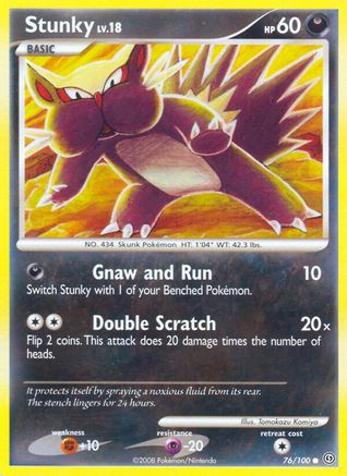 Stunky 076/100 - Reverse Holofoil Stormfront - Common