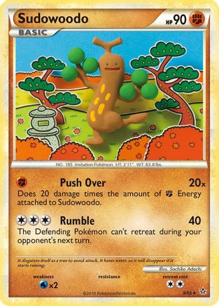 Sudowoodo 009 - Reverse Holofoil Unleashed - Holo Rare