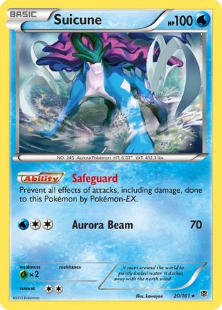 Suicune 020/101 - Reverse Holofoil Plasma Blast - Rare