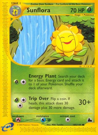Sunflora 105 - Reverse Holofoil Skyridge - Common