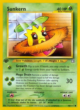 Sunkern 078/111 - 1st Edition Neo Genesis - Common