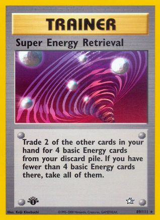Super Energy Retrieval 089/111 - 1st Edition Neo Genesis - Rare