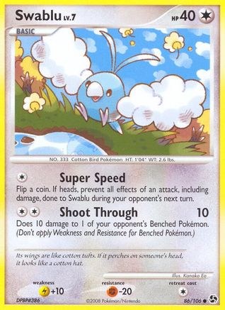 Swablu 086 - Reverse Holofoil Great Encounters - Common