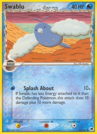 Swablu (Delta Species) 065/101 - Reverse Holofoil Dragon Frontiers - Common