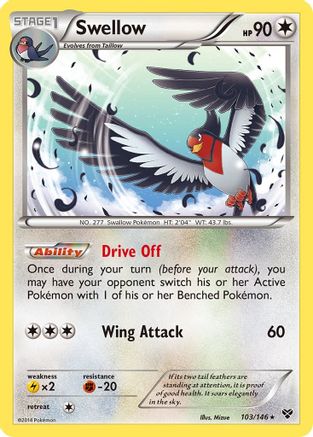 Swellow 103 - Reverse Holofoil XY Base Set - Rare