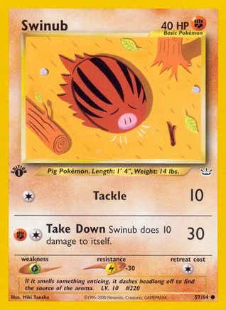 Swinub 057/64 - 1st Edition Neo Revelation - Common