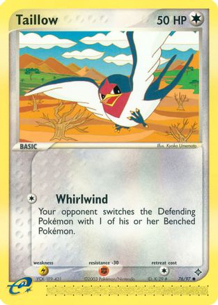 Taillow 076/97 - Reverse Holofoil Dragon - Common