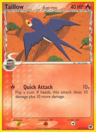 Taillow (Delta Species) 066/101 - Reverse Holofoil Dragon Frontiers - Common