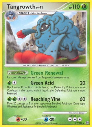 Tangrowth 029 - Reverse Holofoil Stormfront - Rare