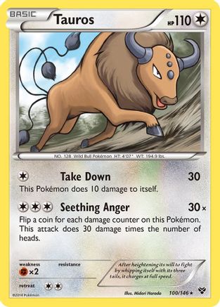 Tauros 100/146 XY Base Set - Rare