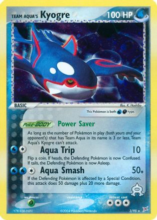 Team Aqua's Kyogre 003 - Reverse Holofoil Team Magma vs Team Aqua - Holo Rare