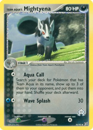 Team Aqua's Mightyena 030/95 - Reverse Holofoil Team Magma vs Team Aqua - Uncommon