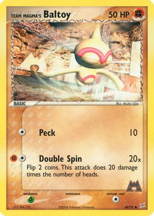 Team Magma's Baltoy 060/95 - Reverse Holofoil Team Magma vs Team Aqua - Common