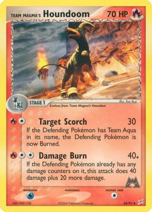 Team Magma's Houndoom 034/95 Team Magma vs Team Aqua - Uncommon