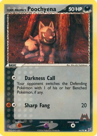 Team Magma's Poochyena 066/95 - Reverse Holofoil Team Magma vs Team Aqua - Common