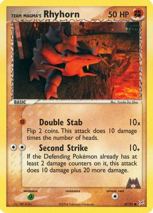 Team Magma's Rhyhorn 067/95 Team Magma vs Team Aqua - Common