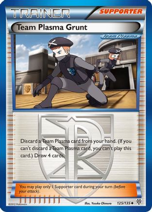Team Plasma Grunt (Team Plasma) 125/135 - Reverse Holofoil Plasma Storm - Uncommon