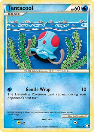 Tentacool 080/102 - Reverse Holofoil Triumphant - Common