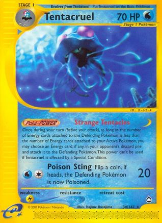 Tentacruel 038 - Reverse Holofoil Aquapolis - Rare