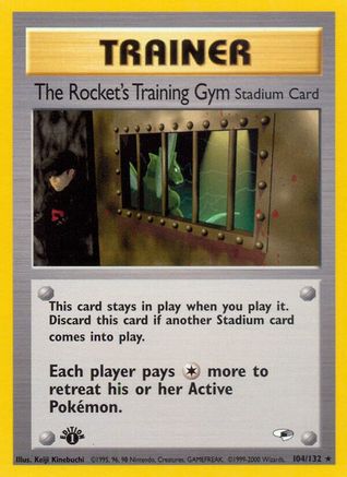 The Rocket's Training Gym 104/132 - 1st Edition Gym Heroes - Rare