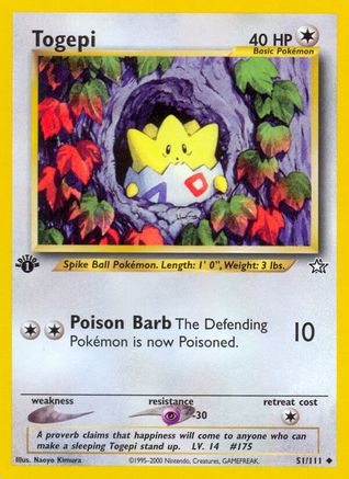 Togepi 051/111 - 1st Edition Neo Genesis - Uncommon