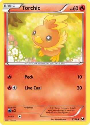 Torchic (15) 015 - Reverse Holofoil Dark Explorers - Common
