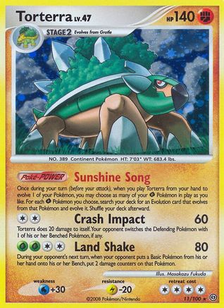 Torterra 011 - Reverse Holofoil Stormfront - Holo Rare