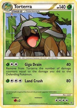 Torterra 010 - Reverse Holofoil Unleashed - Holo Rare