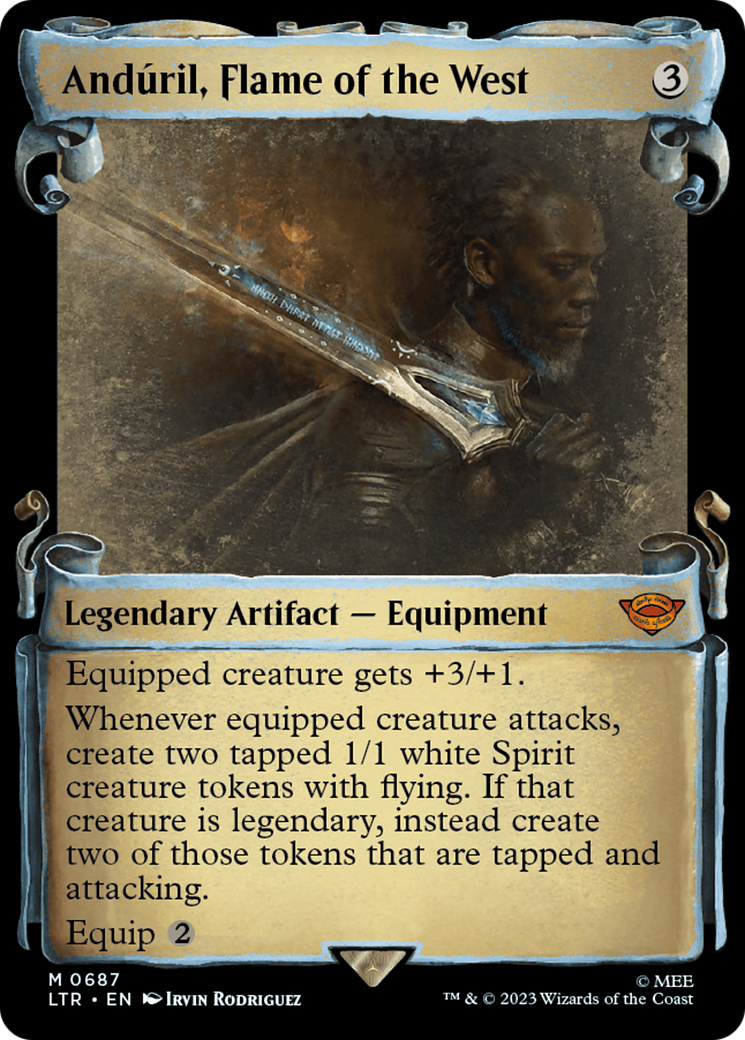 Anduril, Flame of the West (Showcase Scrolls) (LTR-687) - The Lord of the Rings: Tales of Middle-earth: (Showcase) Foil