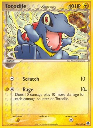 Totodile (Delta Species) 067/101 Dragon Frontiers - Common
