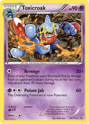 Toxicroak 063 Legendary Treasures - Rare