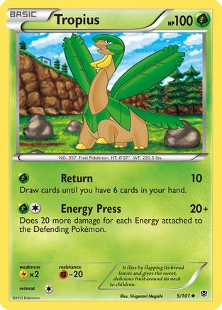 Tropius 005/101 - Reverse Holofoil Plasma Blast - Uncommon