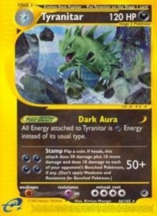 Tyranitar (66) 066 - Reverse Holofoil Expedition - Rare