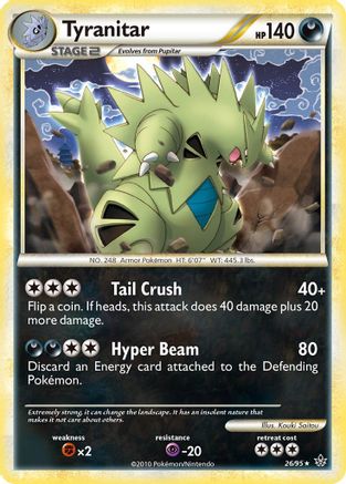 Tyranitar 026 - Reverse Holofoil Unleashed - Rare