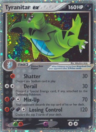 Tyranitar ex 111 - Holofoil Unseen Forces - Ultra Rare
