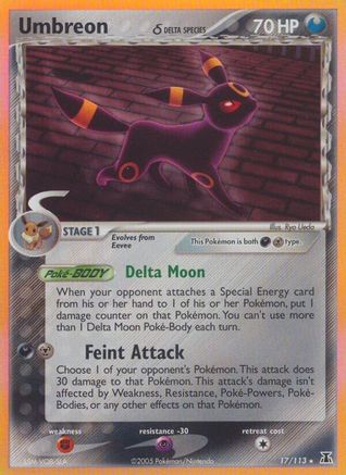 Umbreon (Delta Species) 017 - Reverse Holofoil Delta Species - Holo Rare
