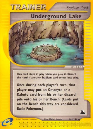 Underground Lake 141 - Reverse Holofoil Skyridge - Uncommon