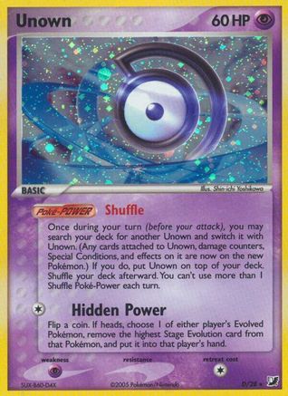 Unown (D) 00D - Holofoil Unseen Forces - Holo Rare