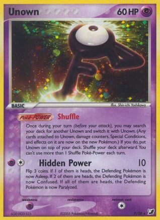 Unown (F) 00F - Holofoil Unseen Forces - Holo Rare
