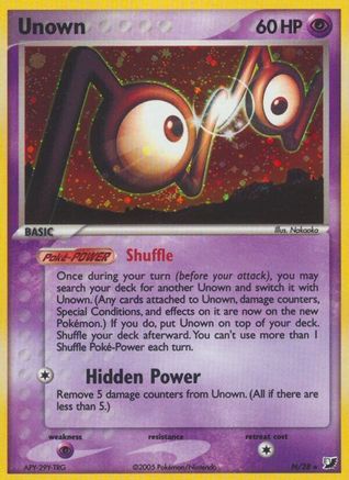 Unown (N) 00N - Holofoil Unseen Forces - Holo Rare