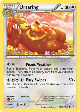 Ursaring RC16/RC25 - Holofoil Legendary Treasures Radiant Collection - Common