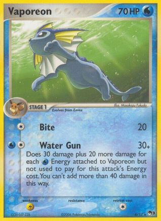 Vaporeon 006/017 - Holofoil POP Series 3 - Rare