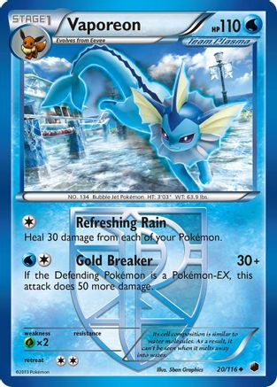 Vaporeon (Team Plasma) 020/116 Plasma Freeze - Uncommon