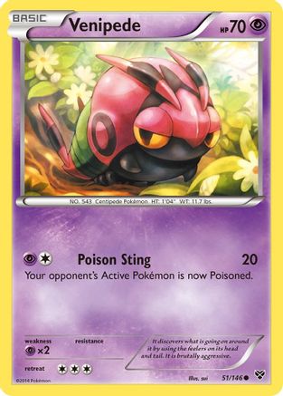 Venipede 051 XY Base Set - Common