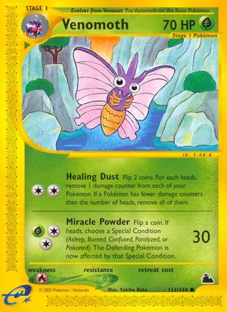 Venomoth 111 - Reverse Holofoil Skyridge - Common