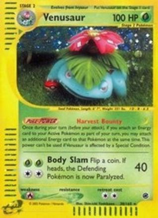 Venusaur (30) 030 - Reverse Holofoil Expedition - Holo Rare