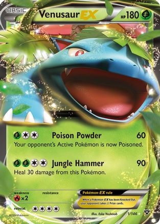 Venusaur EX 001/146 - Holofoil XY Base Set - Ultra Rare