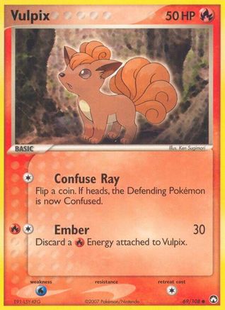 Vulpix 069/108 - Reverse Holofoil Power Keepers - Common